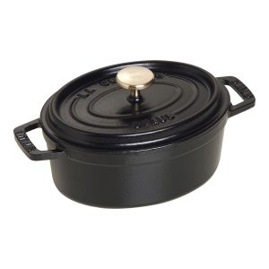 Cocotte ovale Staub 15 cm noir en fonte émaillée