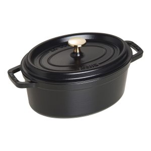 Cocotte ovale Staub 23 cm noir en fonte émaillée